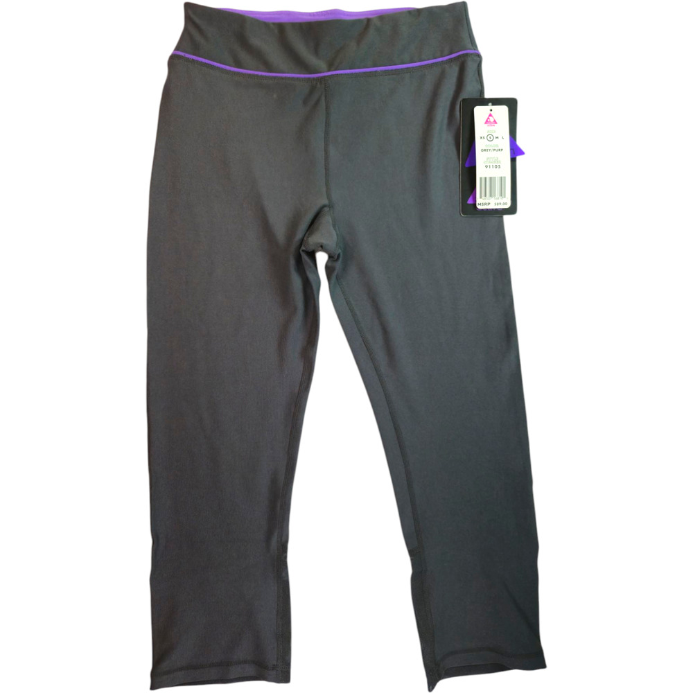 Zuzuzen Womens Leggings Athletic Gym Yoga Pants Size S Cropped 20" NWT Purple